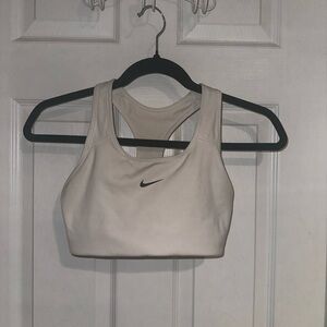 NIKE white racer back sports bra